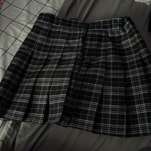 Plaid Blue Mini Skirt